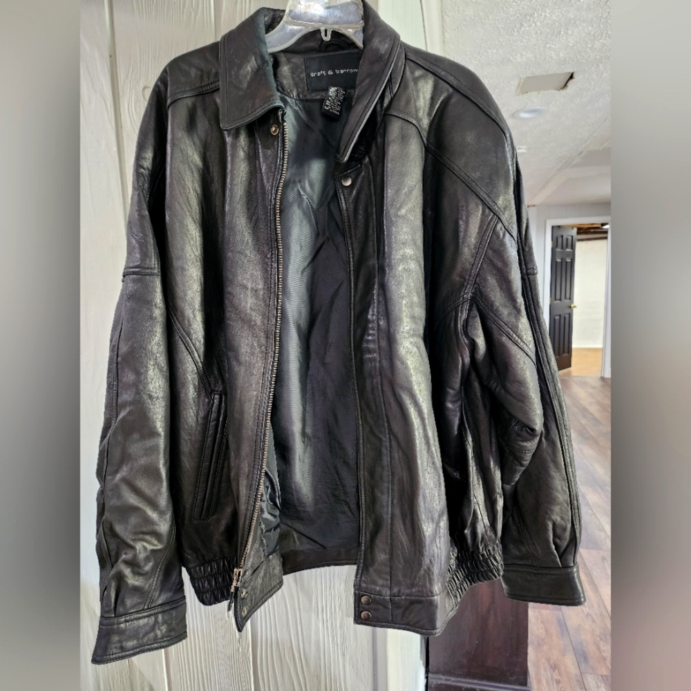 Men's XLT Black Croft & Barrow Leather Jacket
